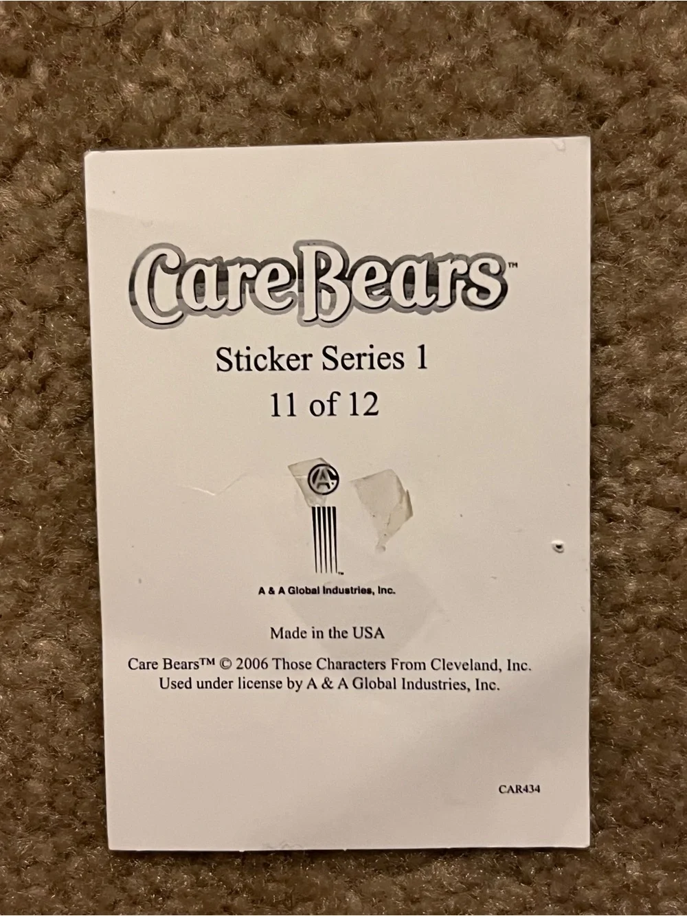 Care Bears Vintage Stickers 2006